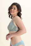 Zivame Padded Regular Wired 3/4th Coverage Tshirt Bra - Light Green — thumbnail 3